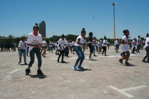 The Young dancers performing at the Grand Parade